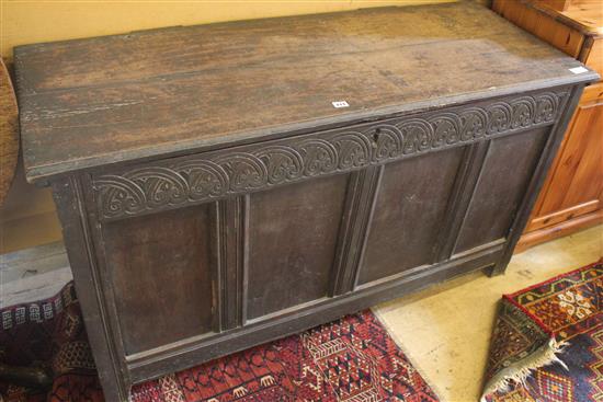 Panelled oak coffer